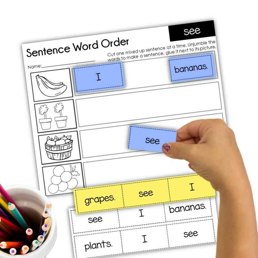 kindergarten sight word practice worksheets