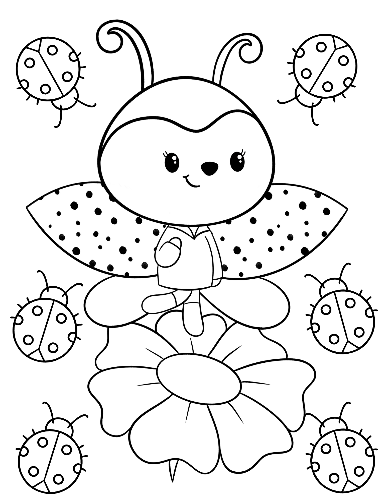 Free Printable Ladybug Coloring Pages Fanny Printable