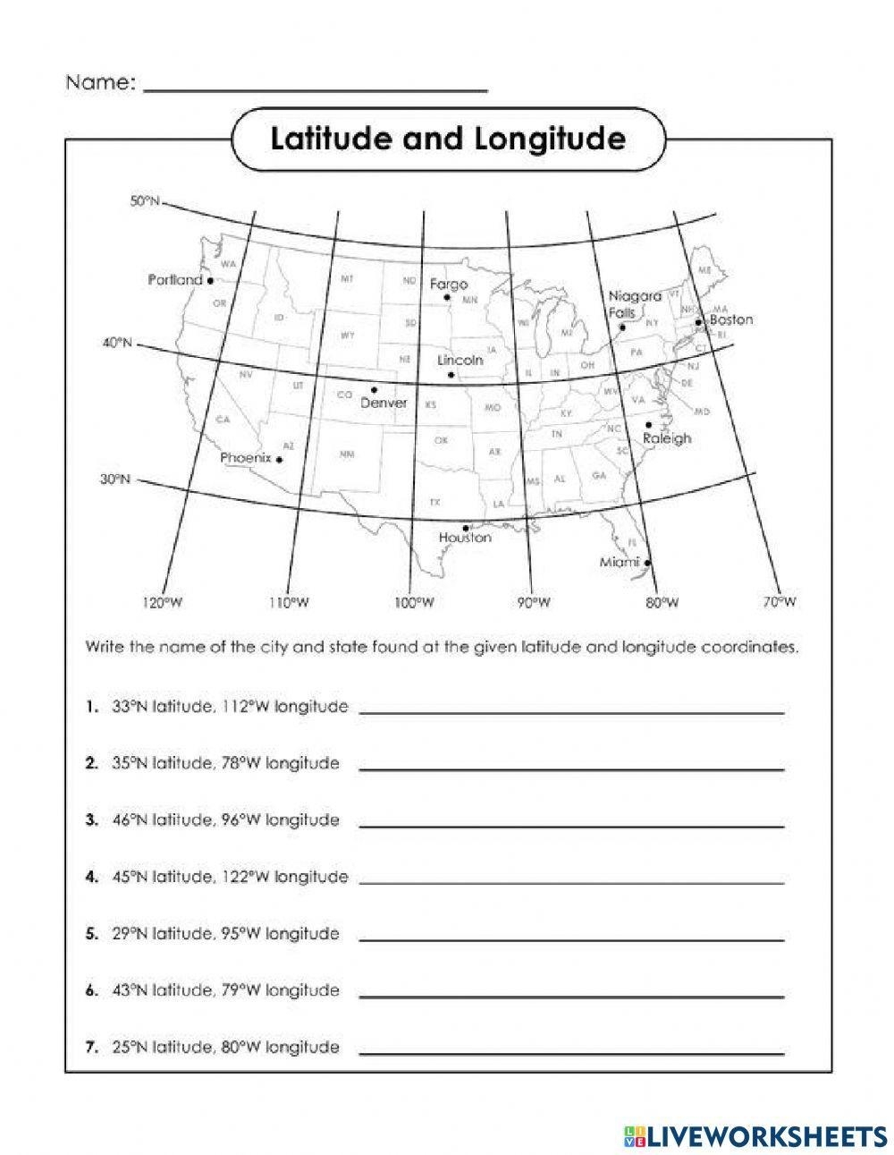 FREE Printable Latitude And Longitude Mini Unit Worksheets Library