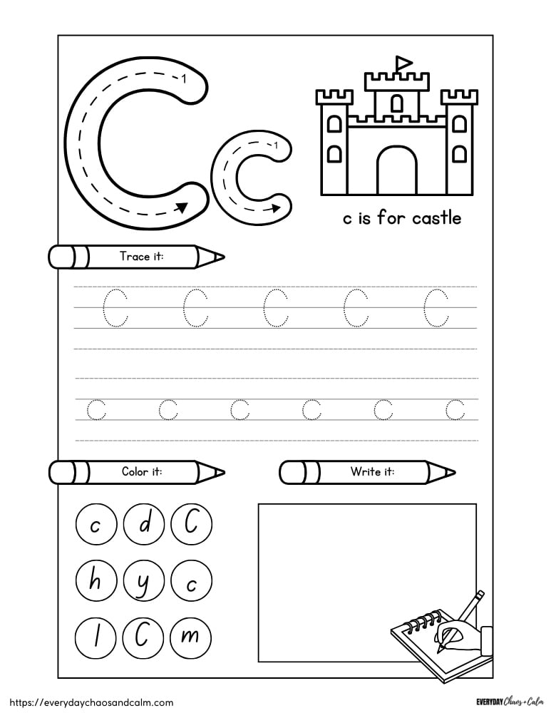 Free Printable Letter C Worksheets