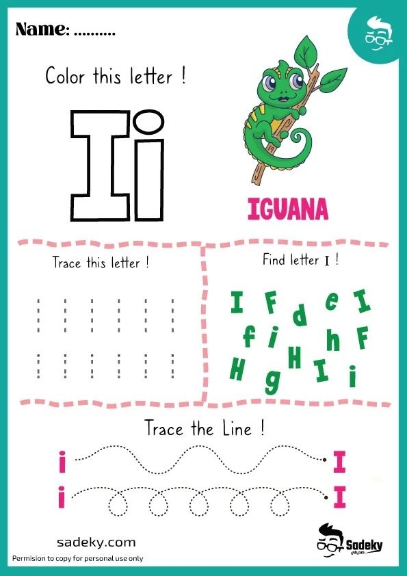 letter i worksheets for preschool