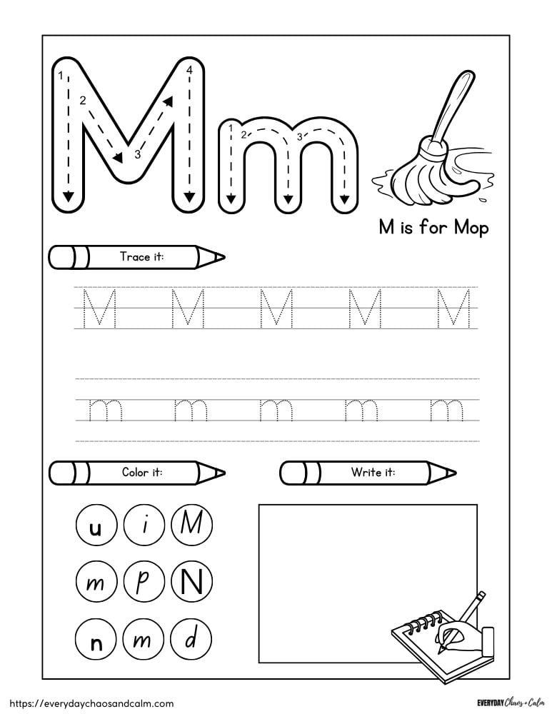 Free Printable Letter M Worksheets Free Printable Letter M Worksheets