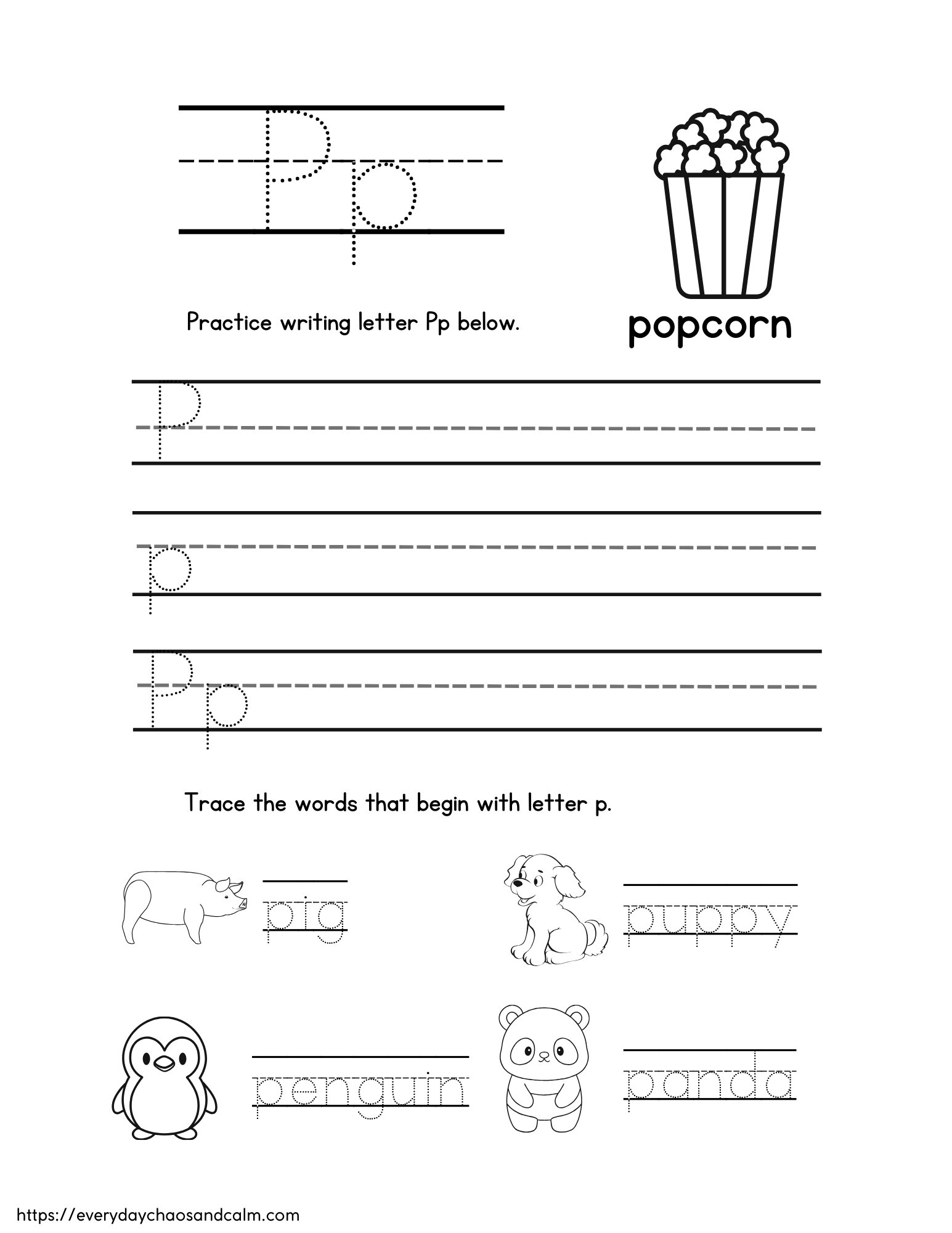 Free Printable Letter P Worksheets Free Printable Letter P Worksheets