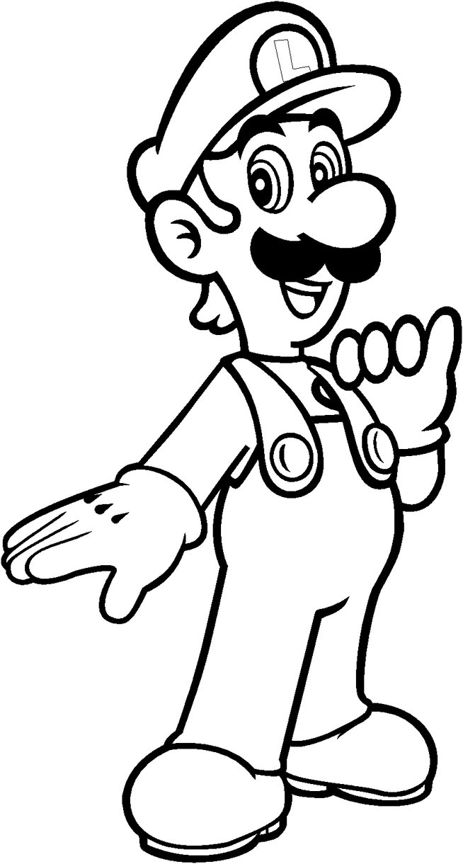luigi coloring pages