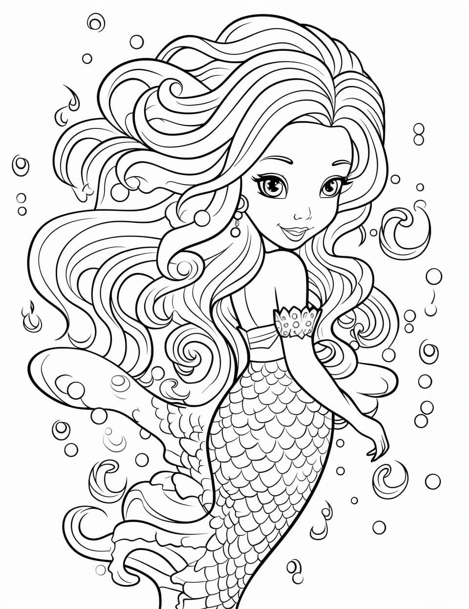 Free Printable Mermaid Coloring Pages Free Printable Mermaid Coloring Pages