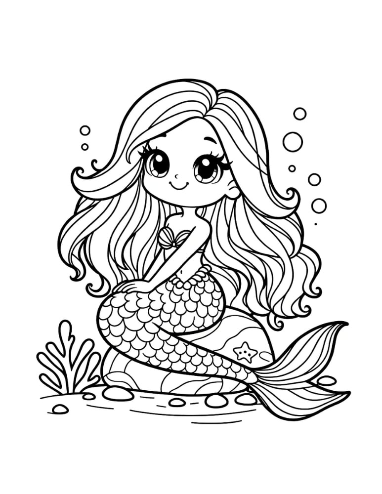 Free Printable Mermaid Coloring Pages Free Printable Mermaid Coloring Pages