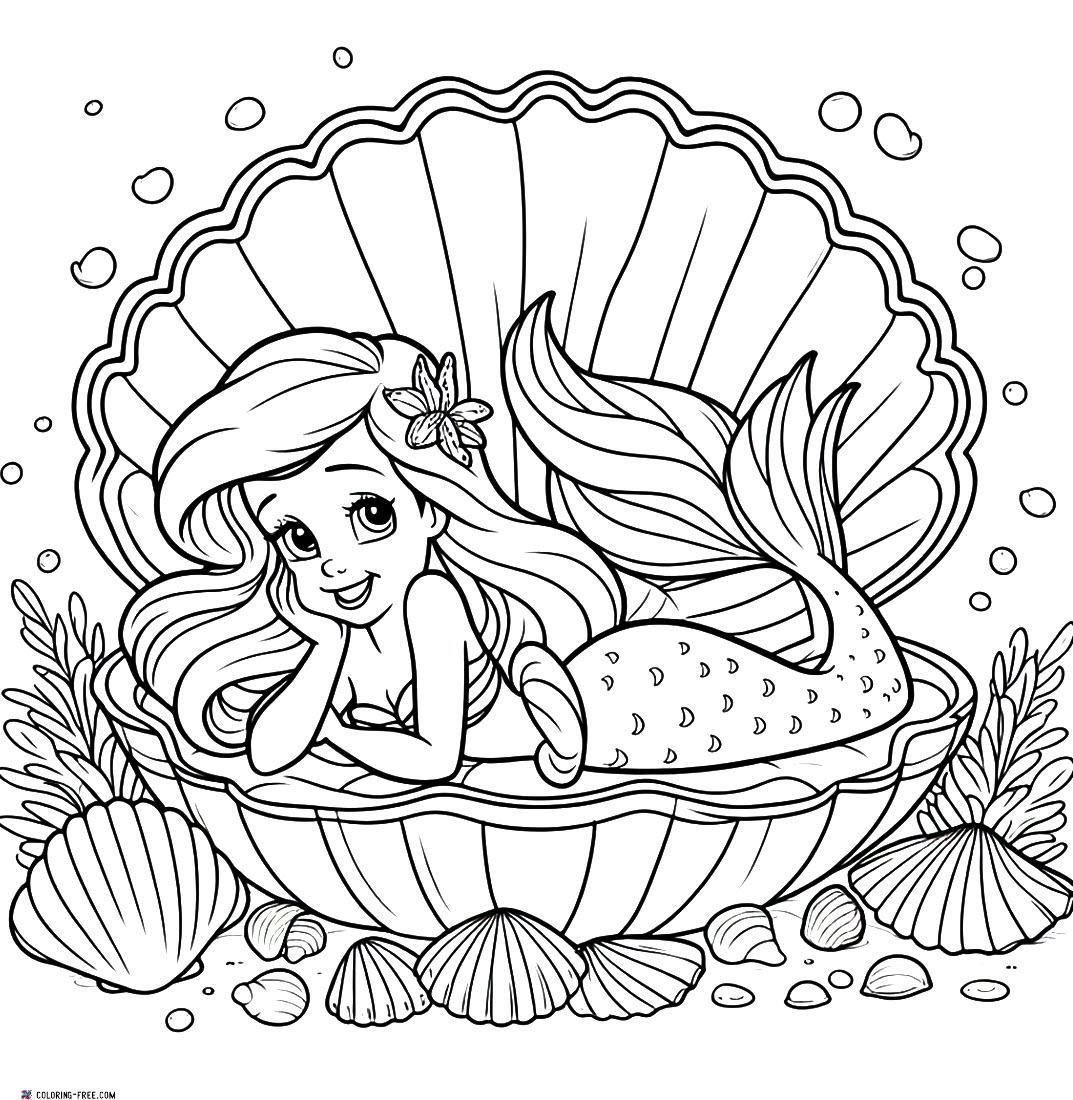 mermaid coloring page