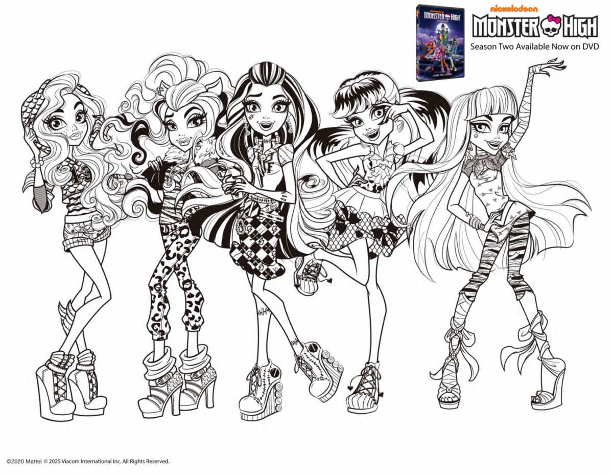 monster high coloring page monster high coloring page