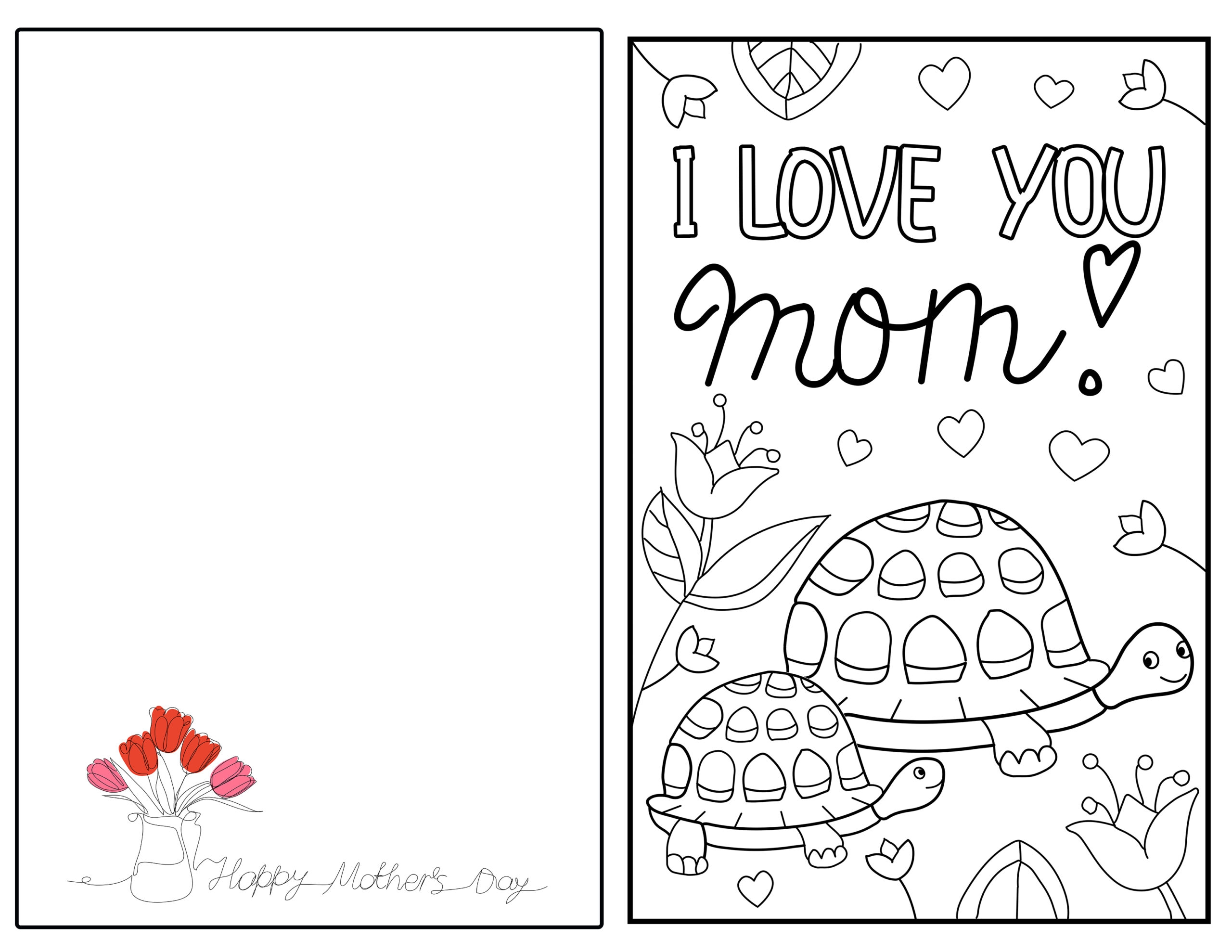 Free Printable Mother 39 s Day Cards To Color And More For Kids Happy Free Printable Mother 39 s Day Cards To Color And More For Kids Happy