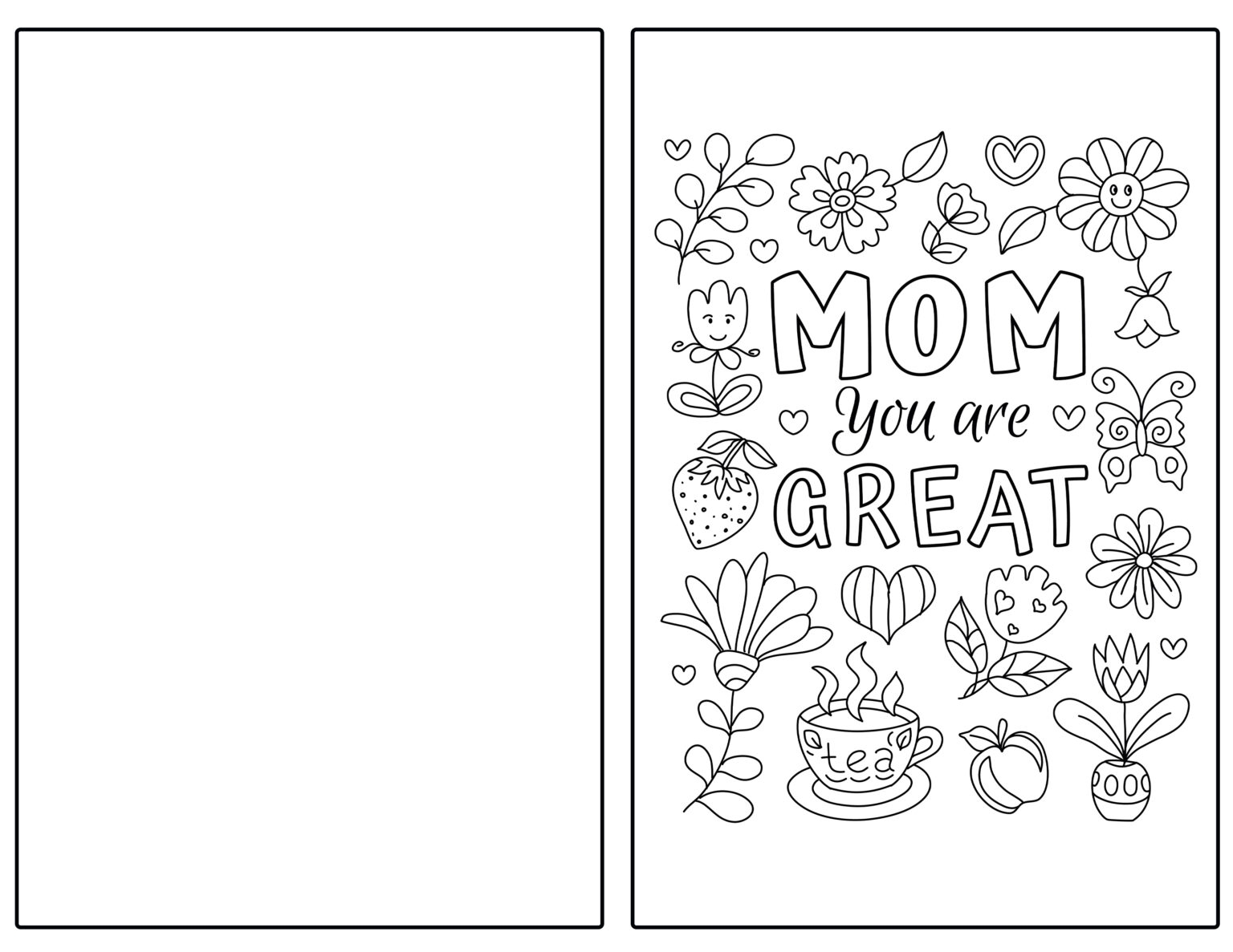 Free Printable Mother 39 s Day Cards To Color And More For Kids Happy Free Printable Mother 39 s Day Cards To Color And More For Kids Happy