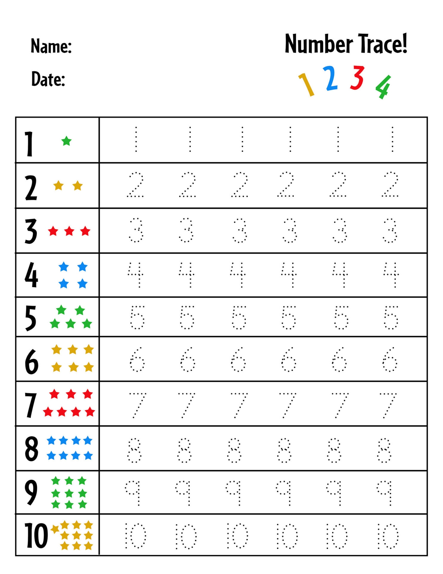 Free Printable Number Tracing Worksheets Printables For Everyone Free Printable Number Tracing Worksheets Printables For Everyone
