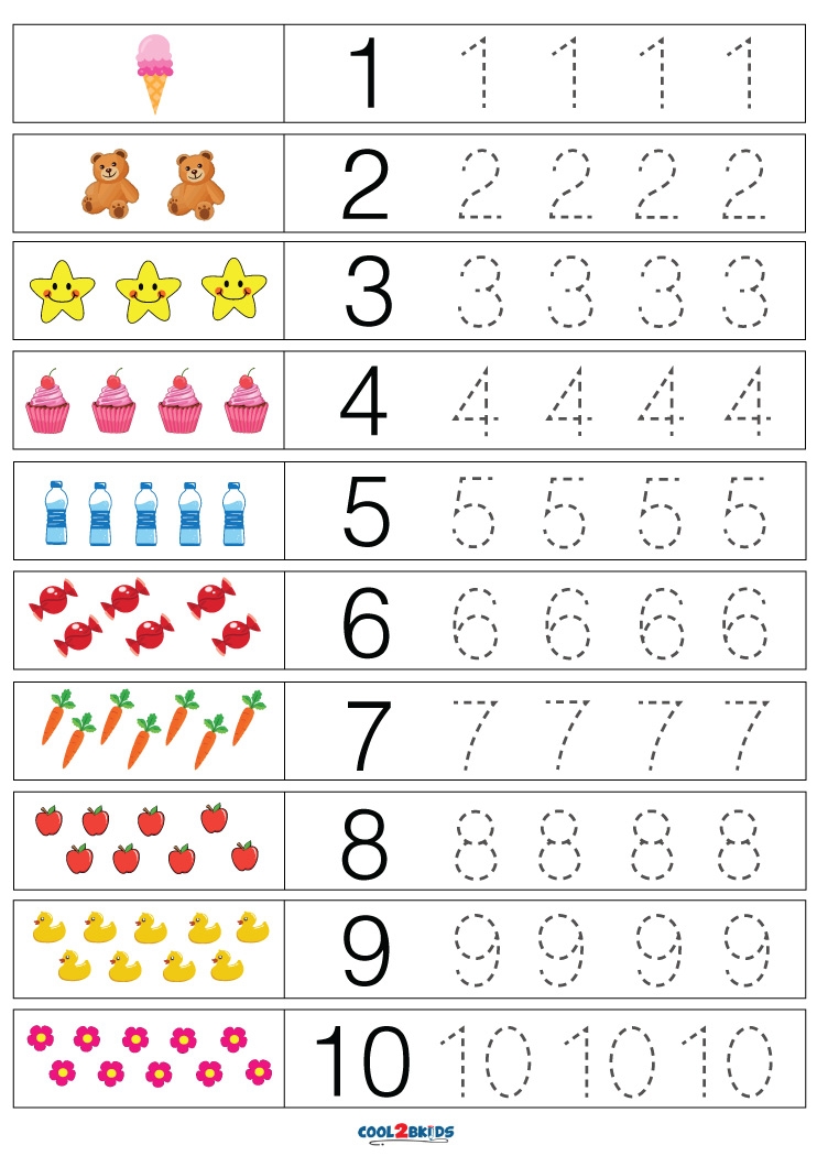 Free Printable Number Tracing Worksheets Free Printable Number Tracing Worksheets