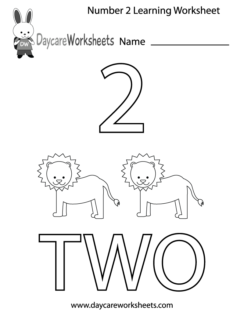 Free Printable Number Two Learning Worksheet For Preschool Free Printable Number Two Learning Worksheet For Preschool