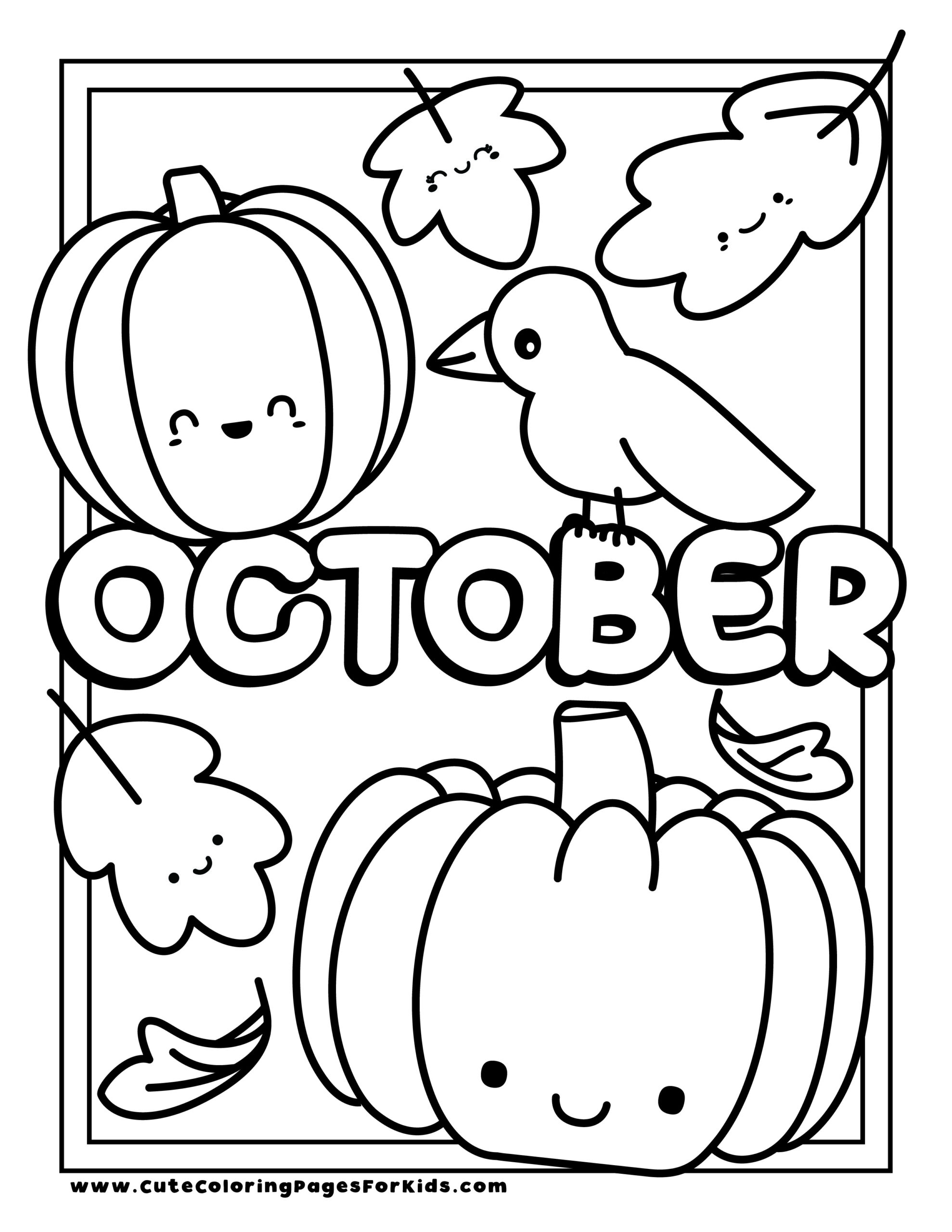 Free Printable October Coloring Pages 2025 Free Printable October Coloring Pages 2025
