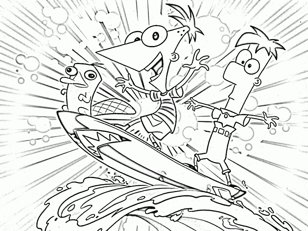 Free Printable Phineas And Ferb Coloring Pages For Kids