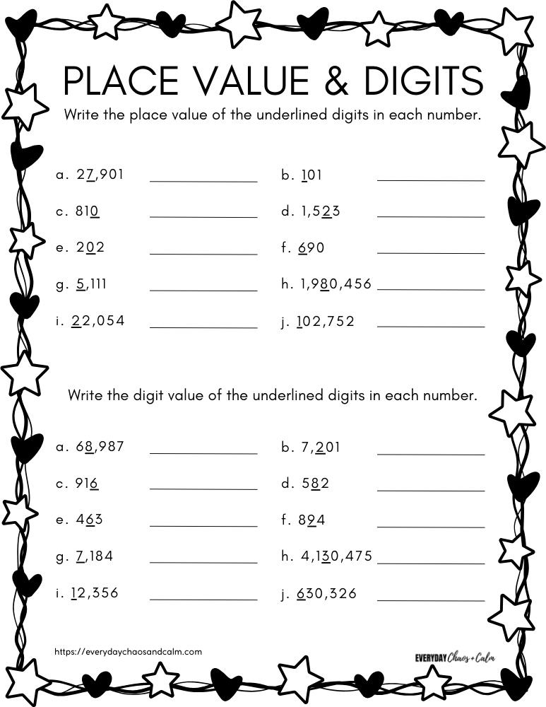Free Printable Place Value Worksheets Worksheets Library