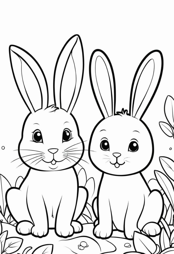 Free Printable Rabbit Coloring Page Color My Pages