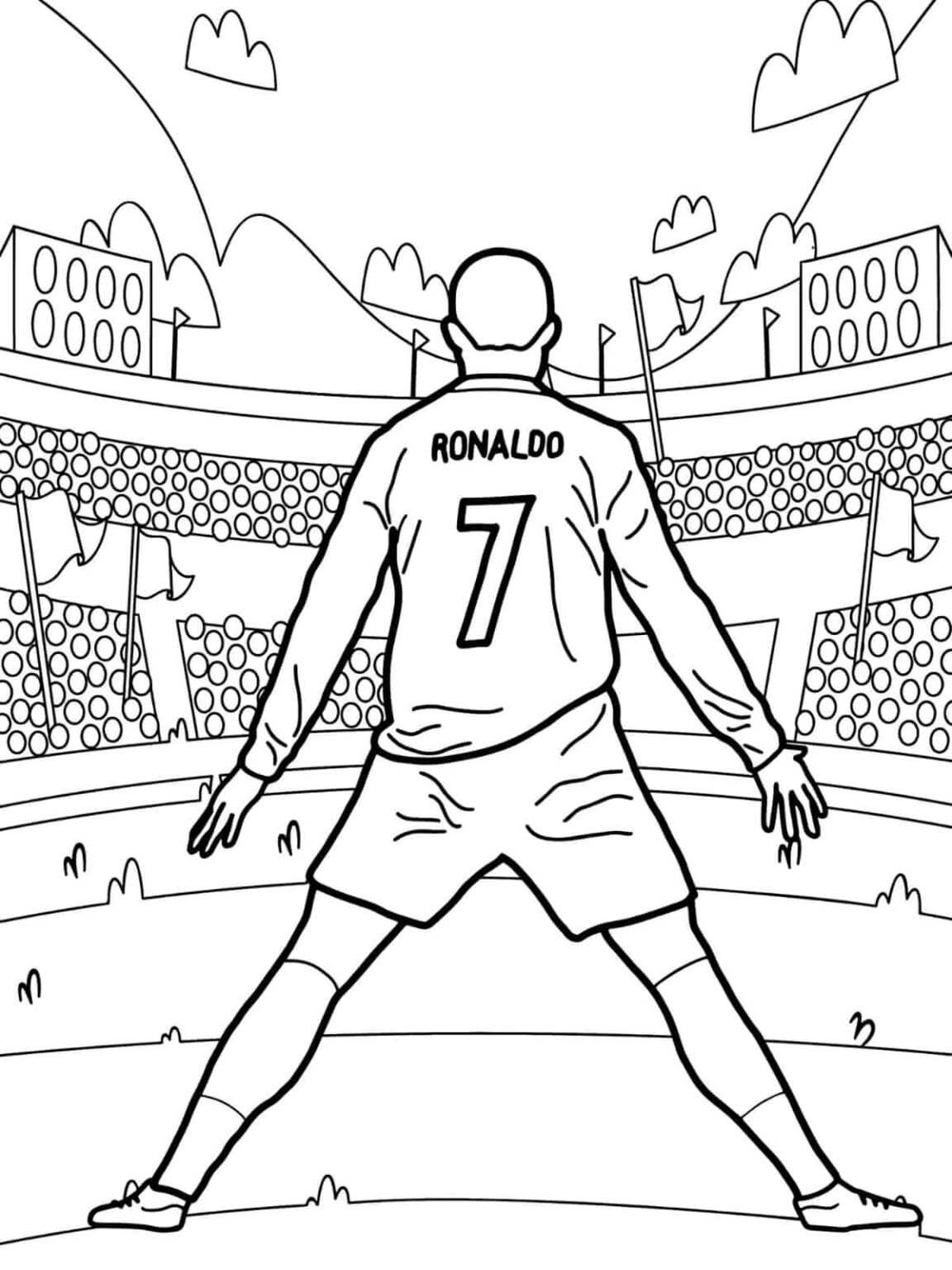 Free Printable Ronaldo Coloring Pages Coloringpagesforkids