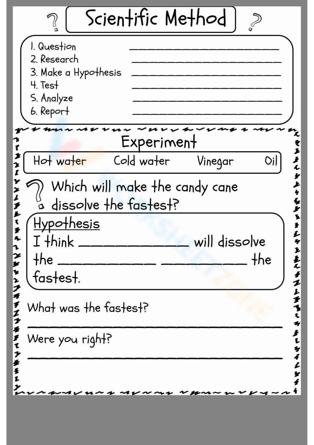 Free Printable Scientific Method Worksheets For Students Free Printable Scientific Method Worksheets For Students