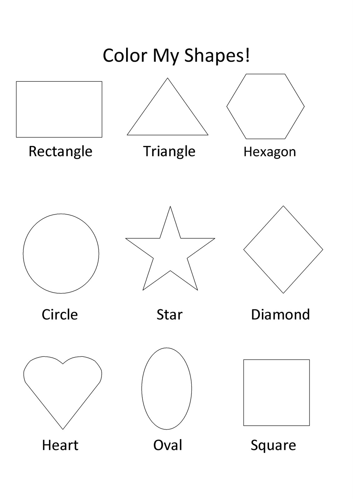 shapes coloring pages shapes coloring pages