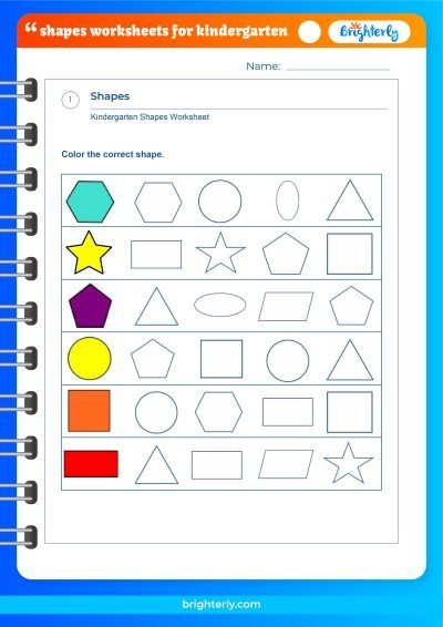 Free Printable Shapes Worksheets For Kindergarten PDFs 