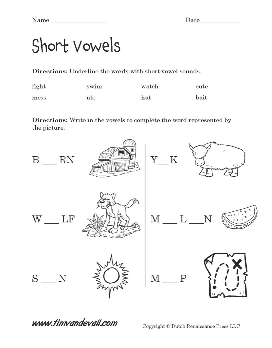 short vowel worksheets short vowel worksheets