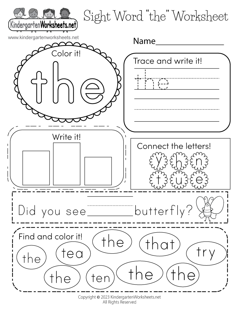 sight words activity worksheets