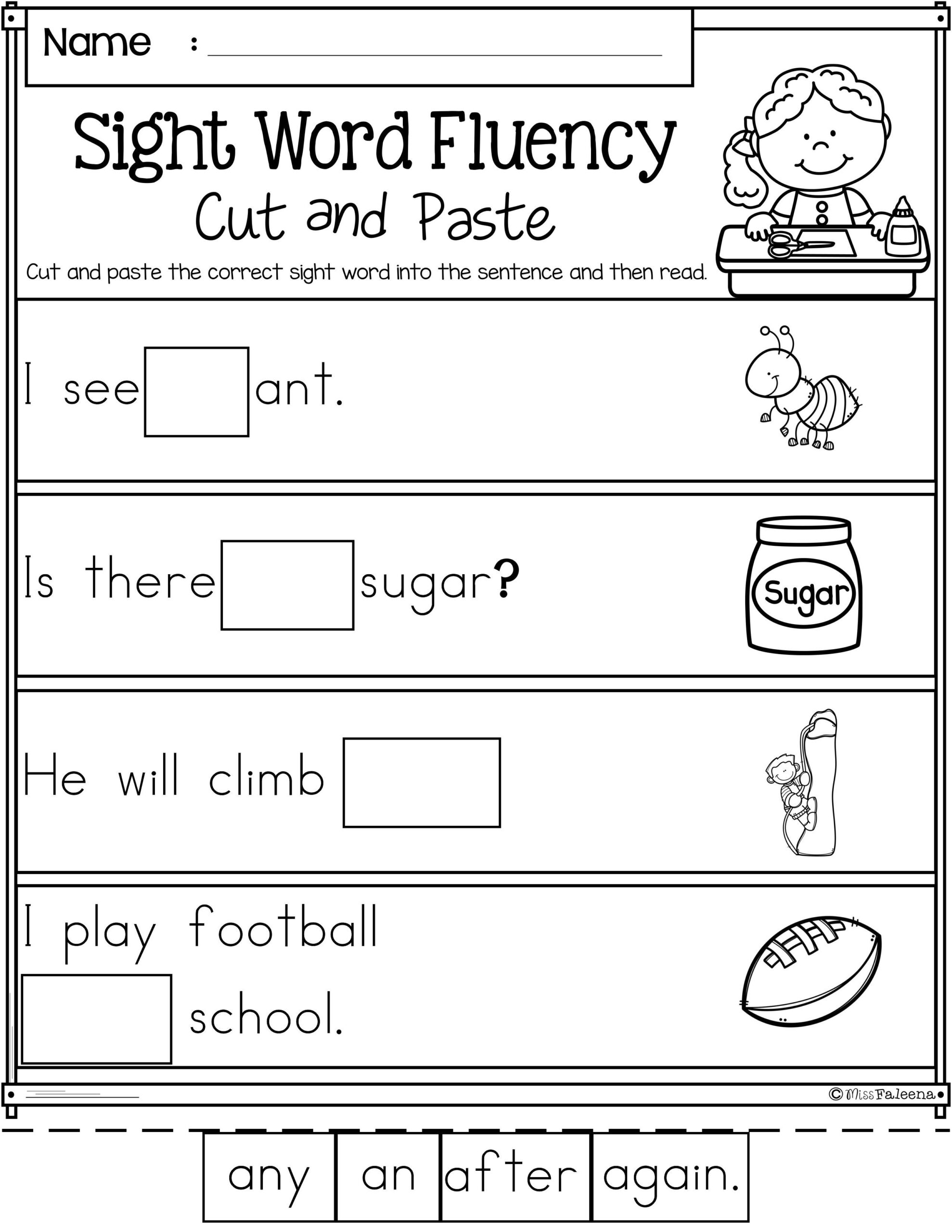 Free Printable Sight Word Worksheets Kindergarten Printable Word Searches