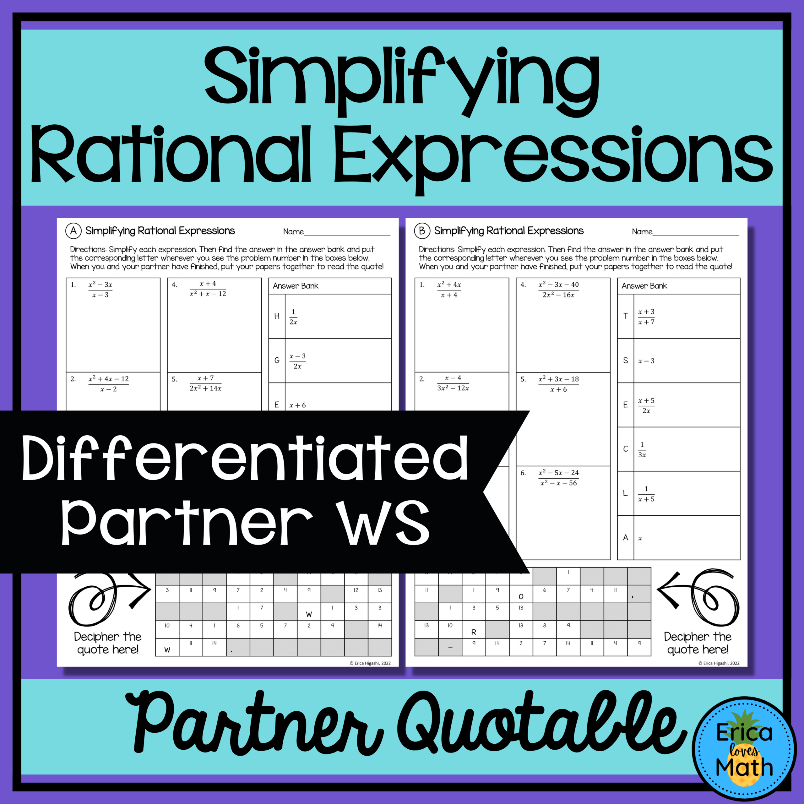 Free Printable Simplifying Rational Expressions Worksheets Worksheets 