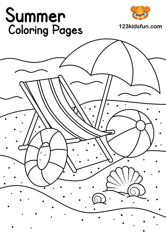 Free Printable Summer Coloring Pages For Kids 123 Kids Fun Apps