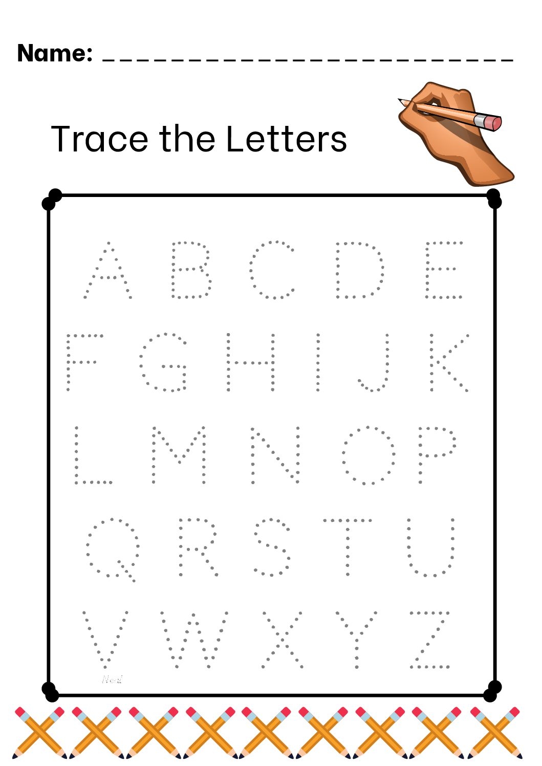 tracing letters printable