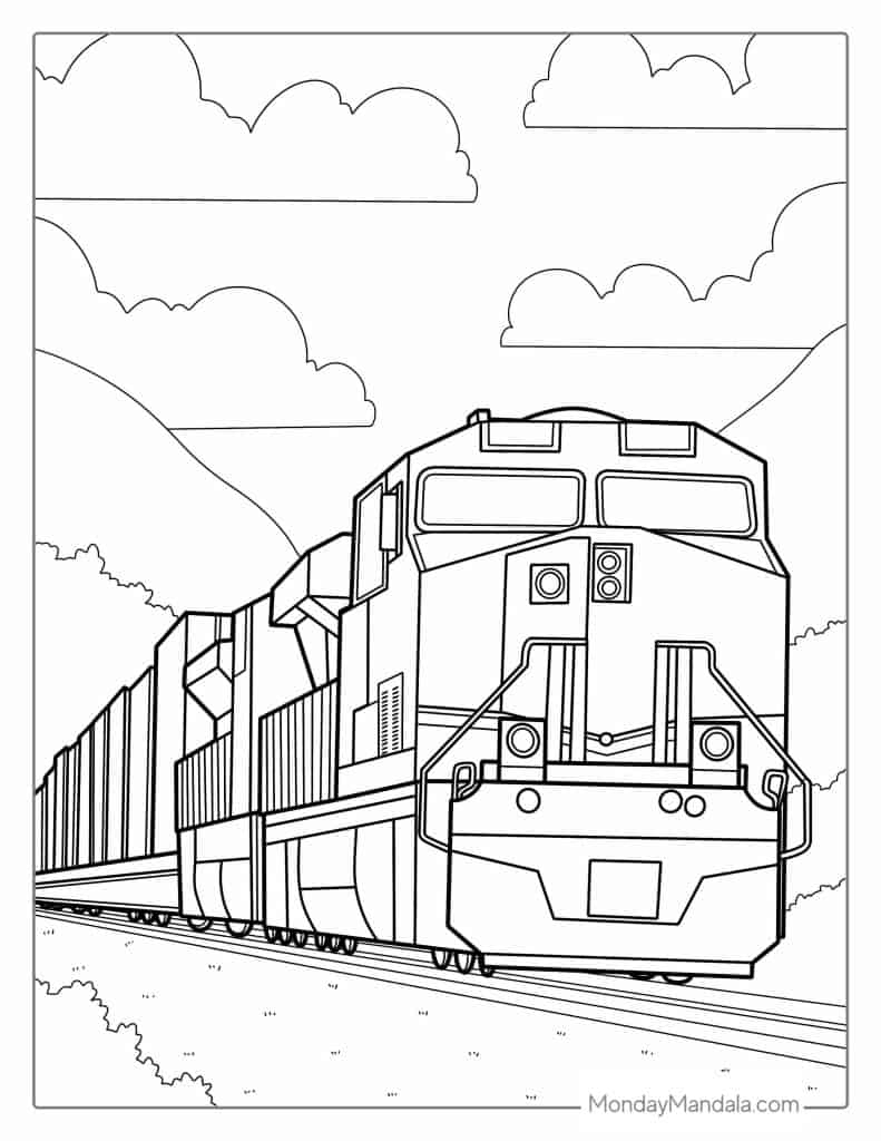 Free Printable Train Colouring Pages
