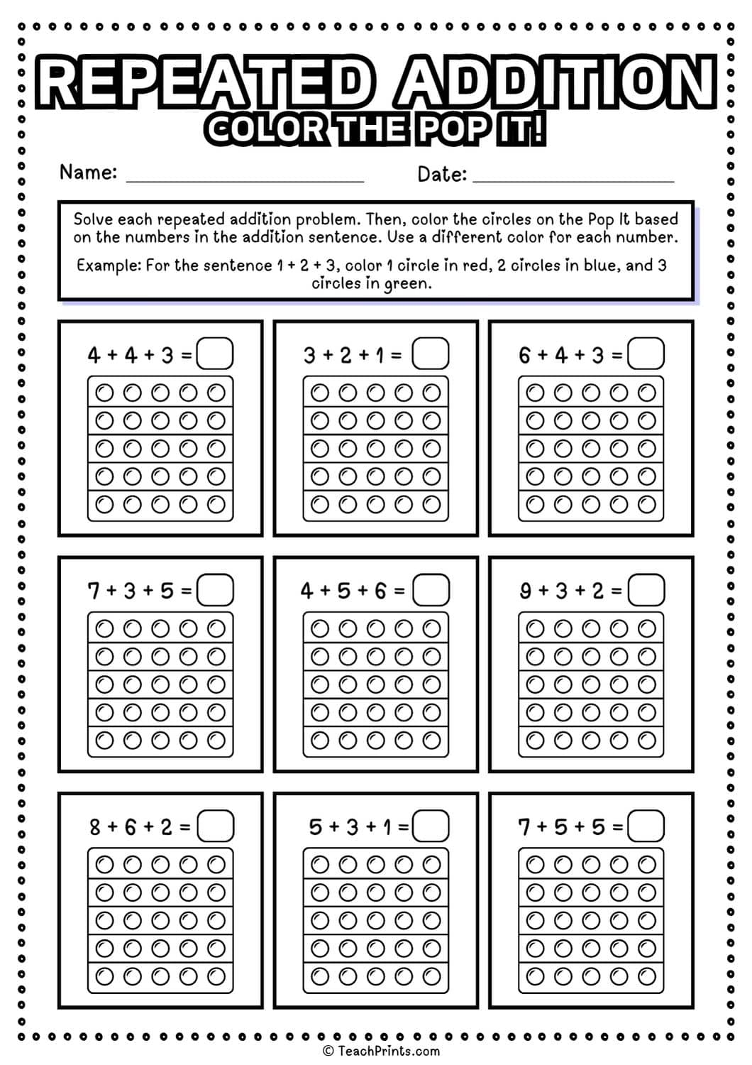 Free Repeated Addition Worksheets Teach Prints Free Repeated Addition Worksheets Teach Prints