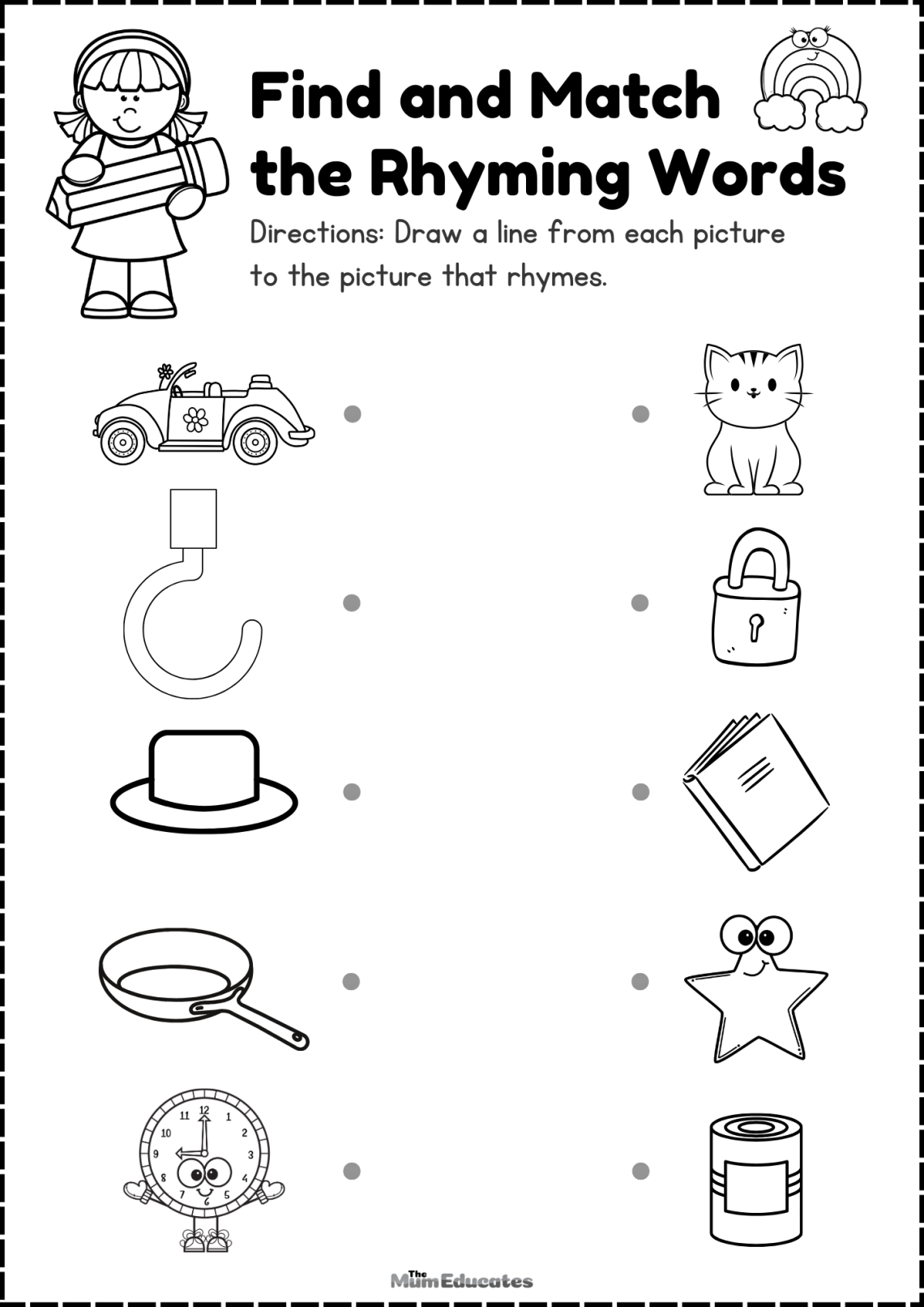 Free Rhyming Words Worksheets The Mum Educates Free Rhyming Words Worksheets The Mum Educates