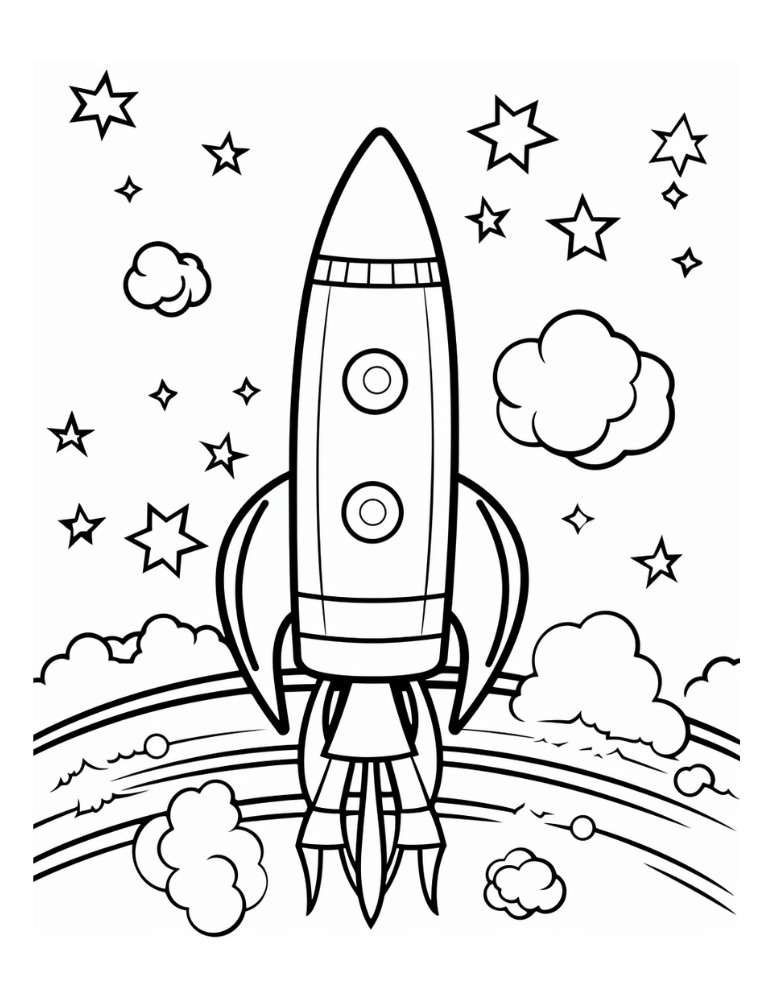 Free Rocket Ship Coloring Pages For Kids