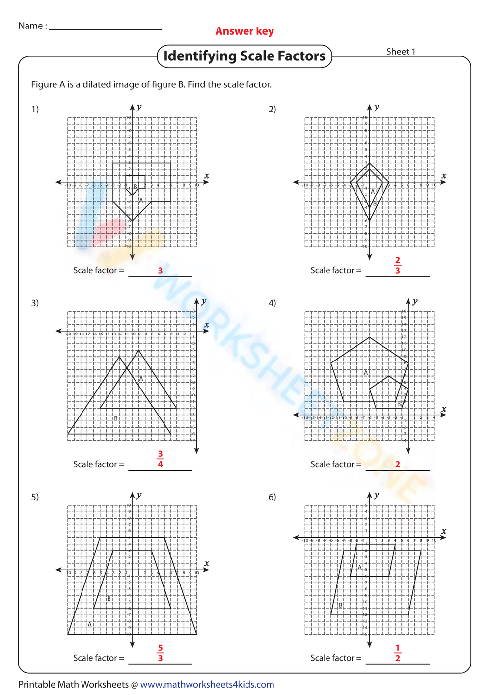 scale factor worksheet scale factor worksheet