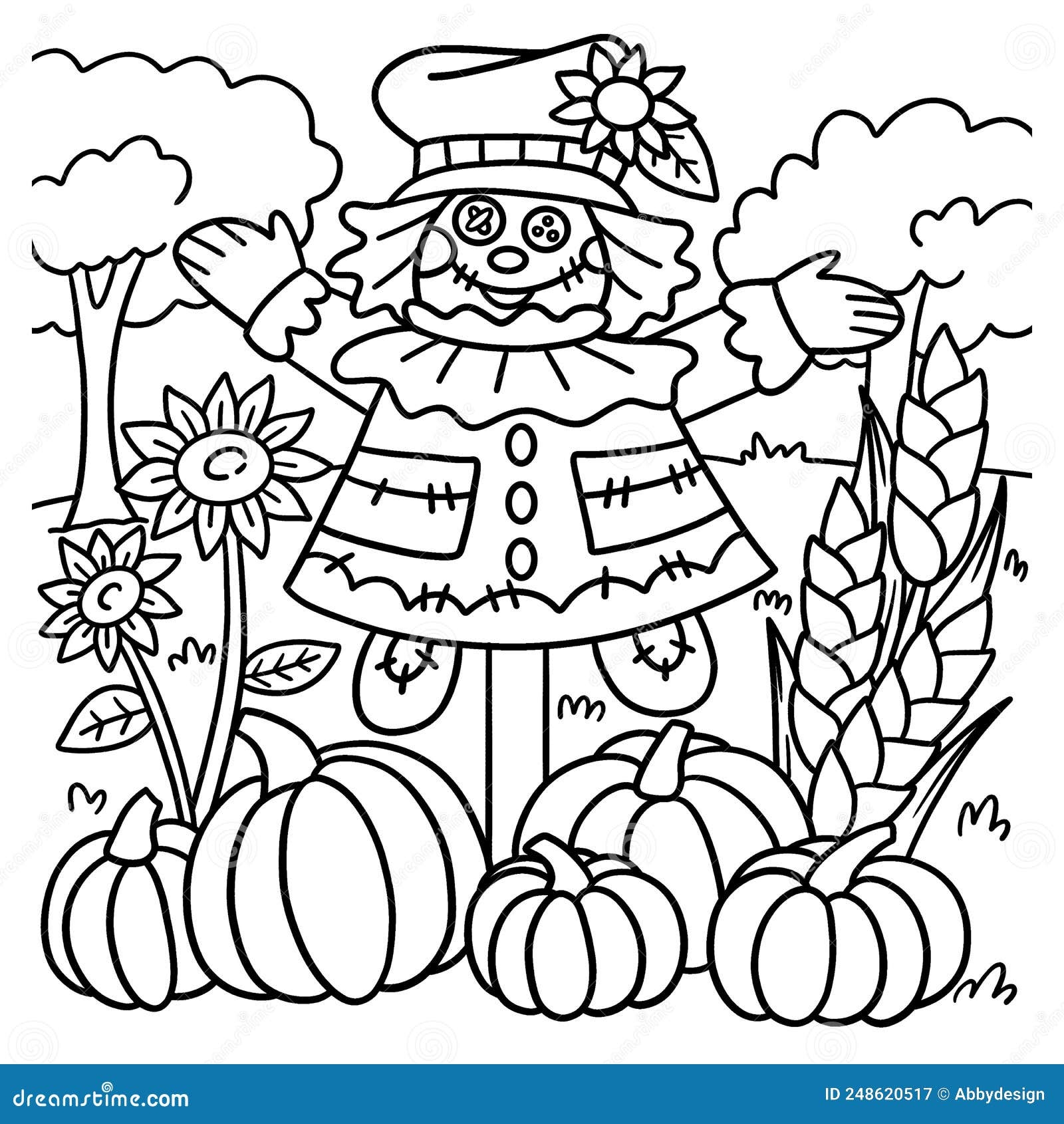 scarecrow coloring page scarecrow coloring page