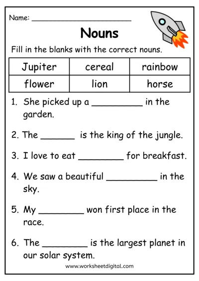 Free Second Grade English Worksheet Download Free Second Grade English 