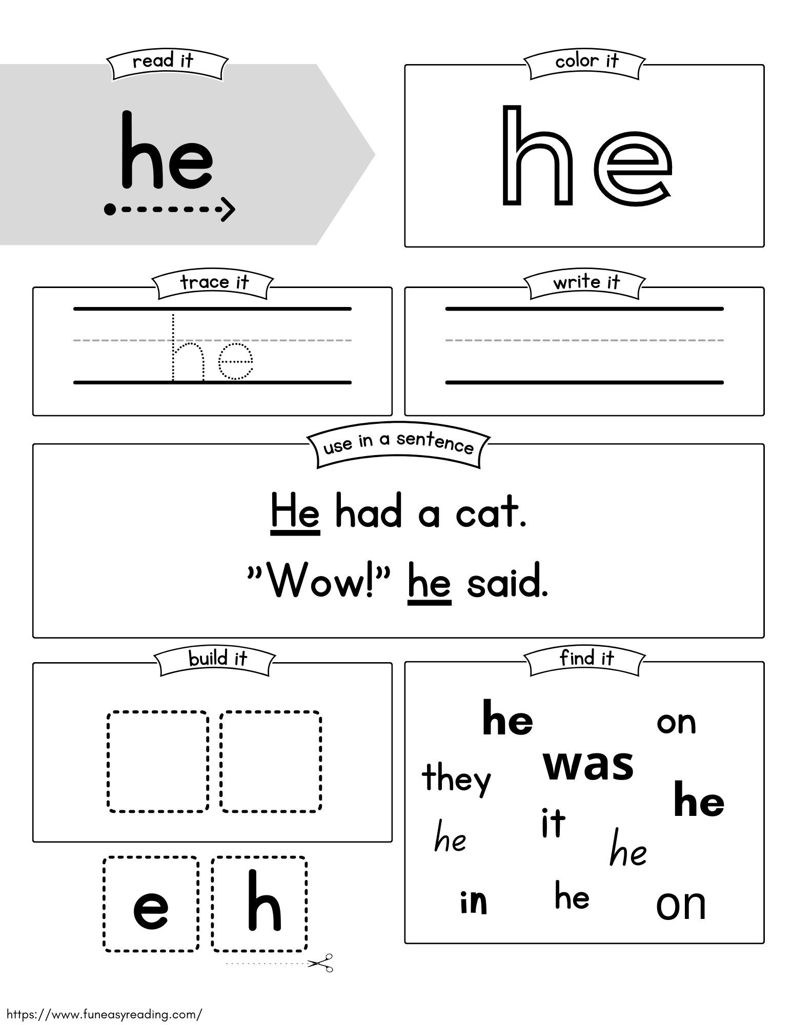 Free Sight Word Worksheets For Reading Free Sight Word Worksheets For Reading