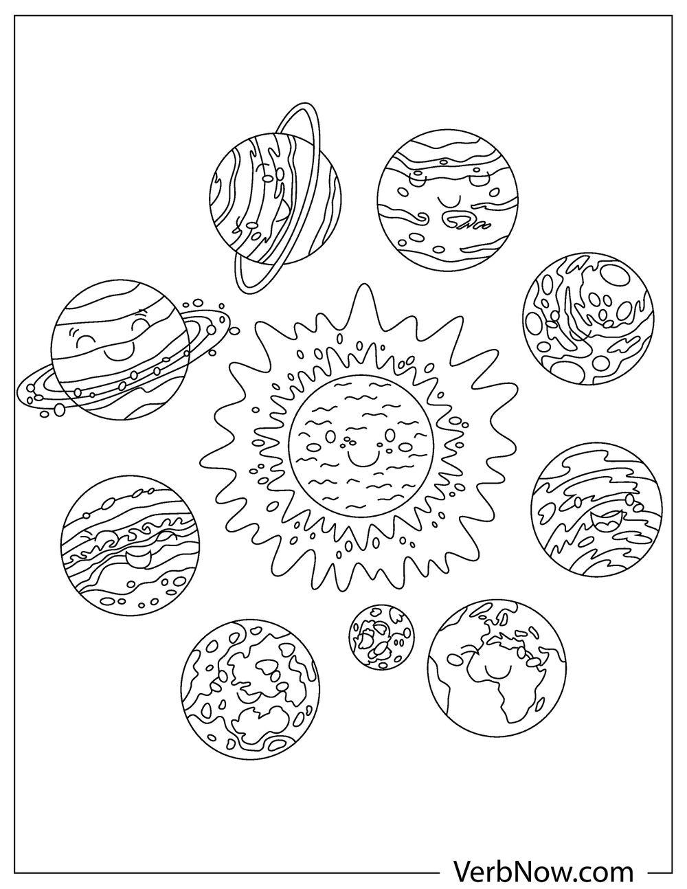 Free SOLAR SYSTEM Coloring Pages For Download Printable PDF 