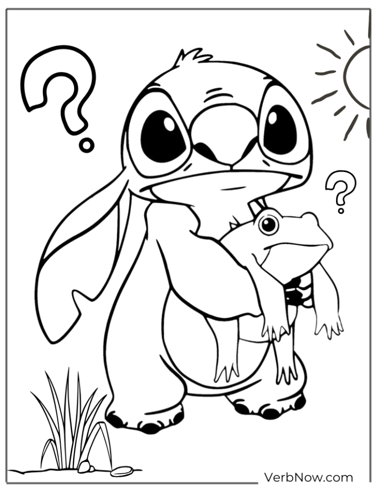 Free Stitch Coloring Pages For All Ages Printable PDF