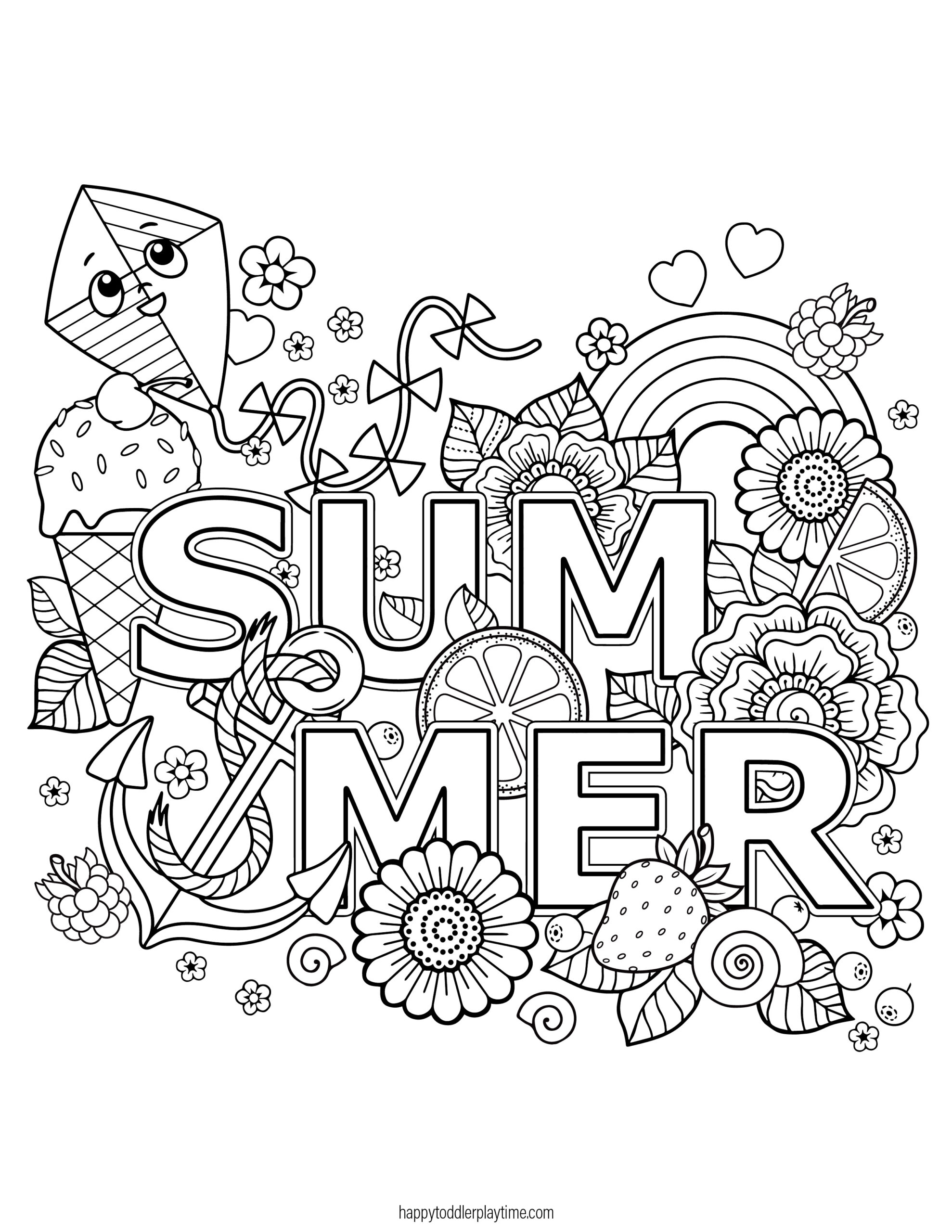 Free Summer Coloring Pages To Print 2025 