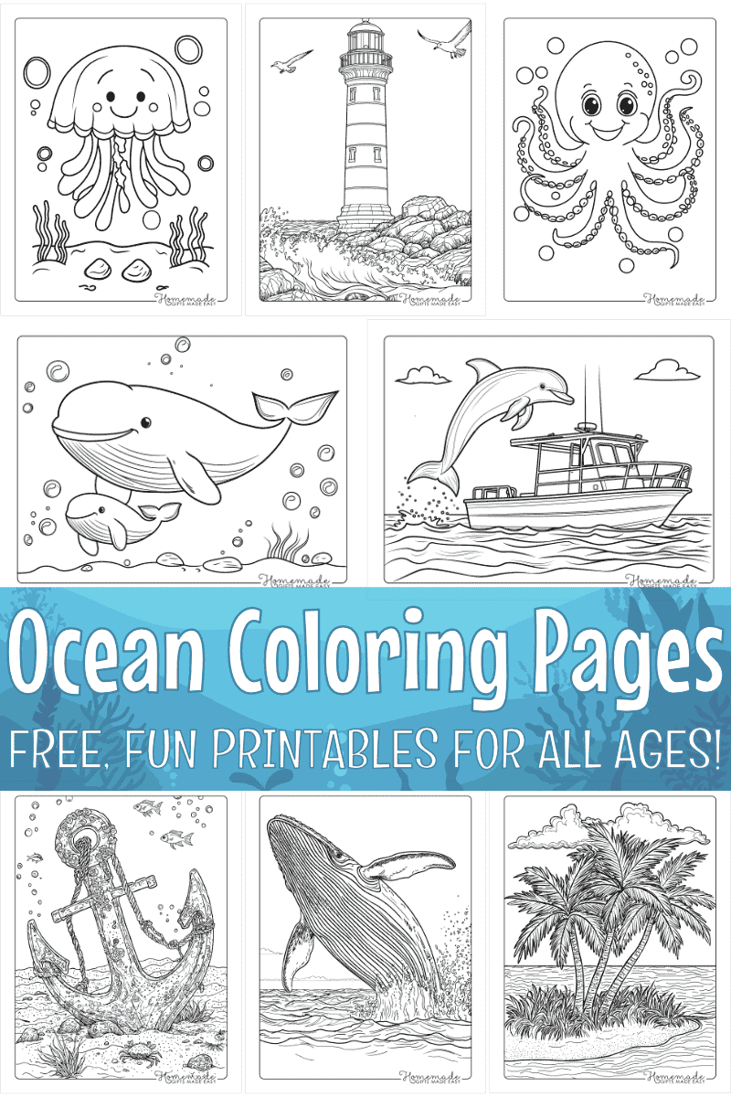 ocean coloring page