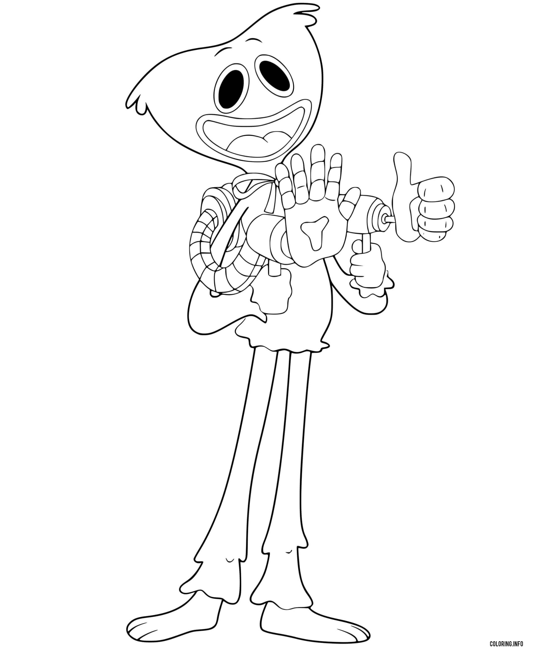 Friday Night Funkin Huggy Wuggy Coloring Pages Fnf Huggy Wuggy Poppy 8 