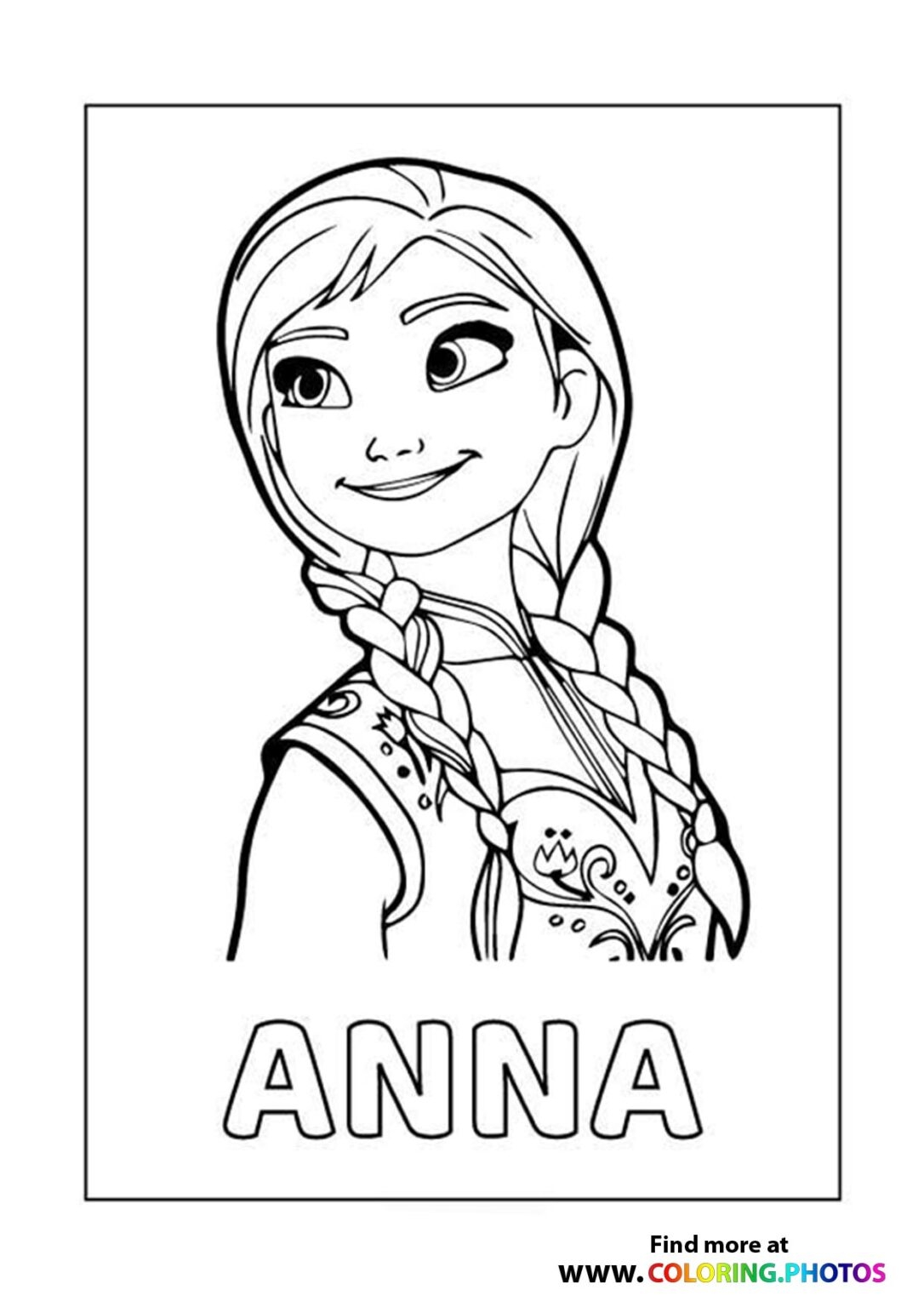 Frozen Anna Coloring Pages For Kids Easy Print Or Download