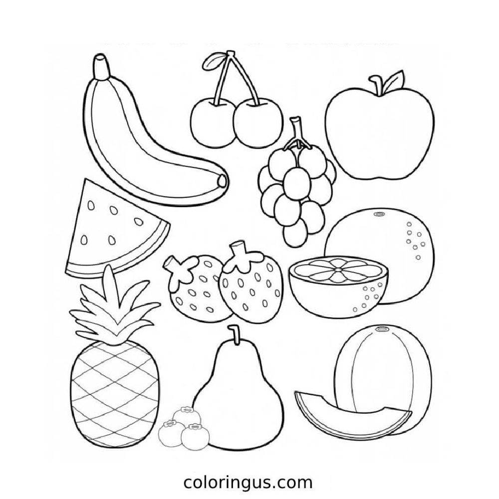 fruits coloring pages fruits coloring pages
