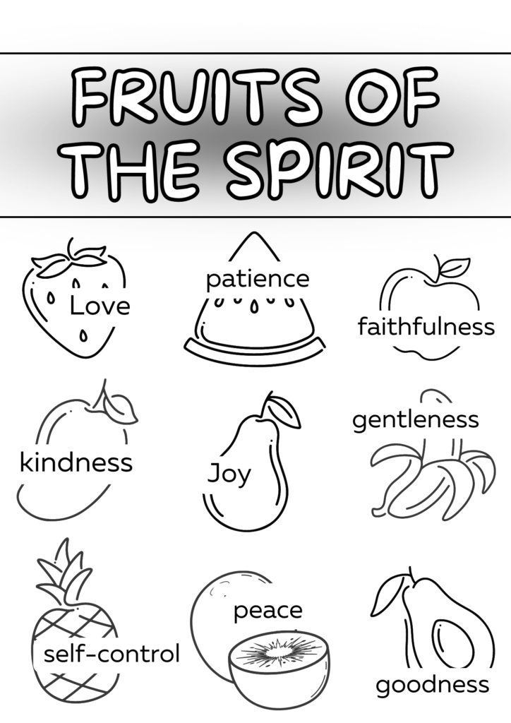 Fruit Of The Spirit Coloring Pages Printables Lift Your Name