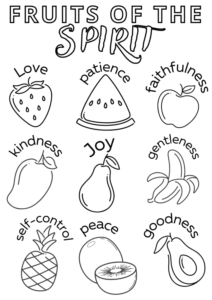Fruit Of The Spirit Coloring Pages Printables Lift Your Name