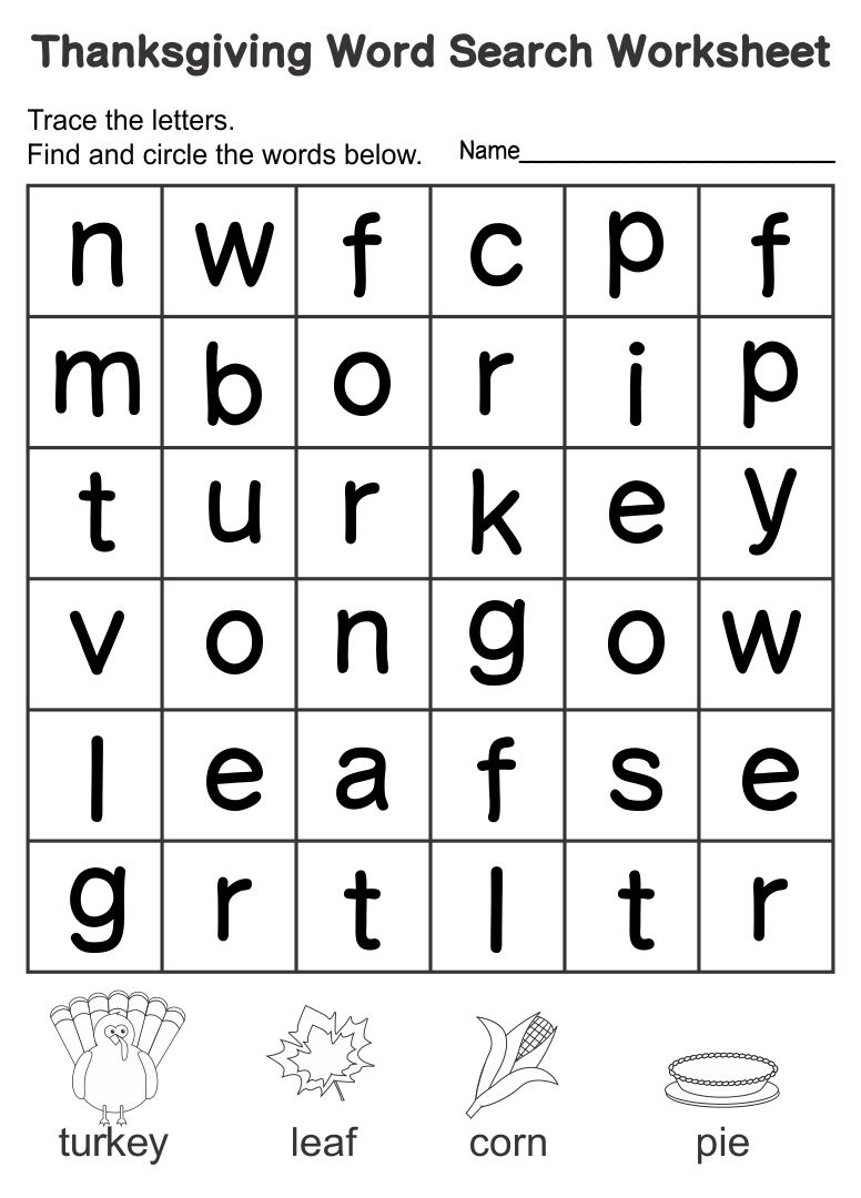 Fun And Educational Thanksgiving Worksheets For Kindergarten