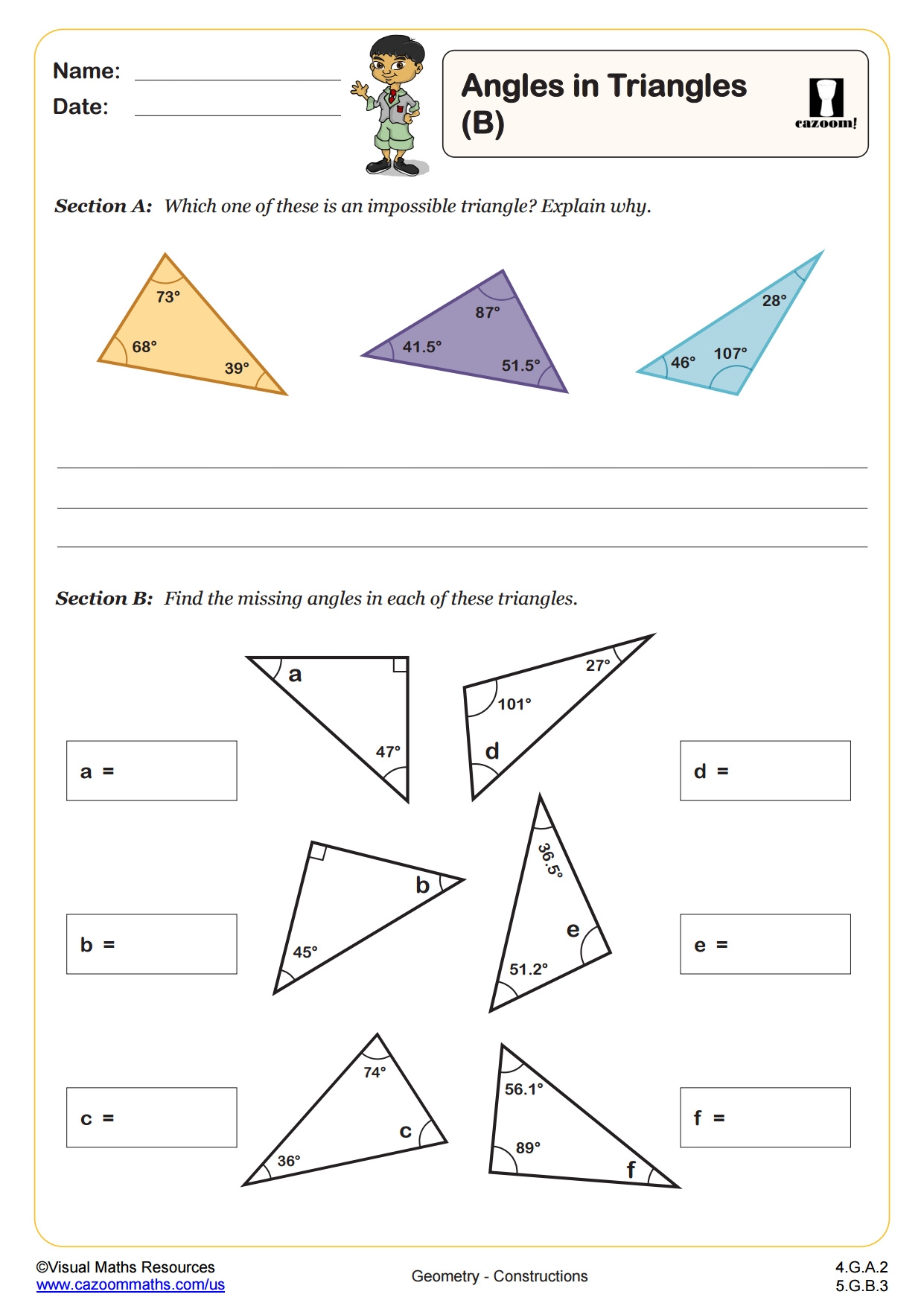 4th grade geometry worksheets